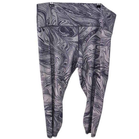 Athleta Womens Transcend 7/8 Tights, Marble Print, Plus Size Leggings, 3X - Picture 1 of 8